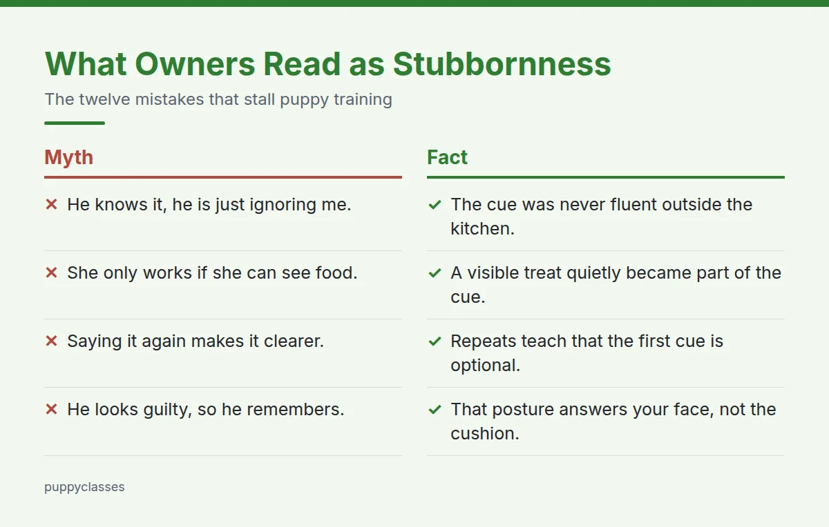 Summary card: What Owners Read as Stubbornness